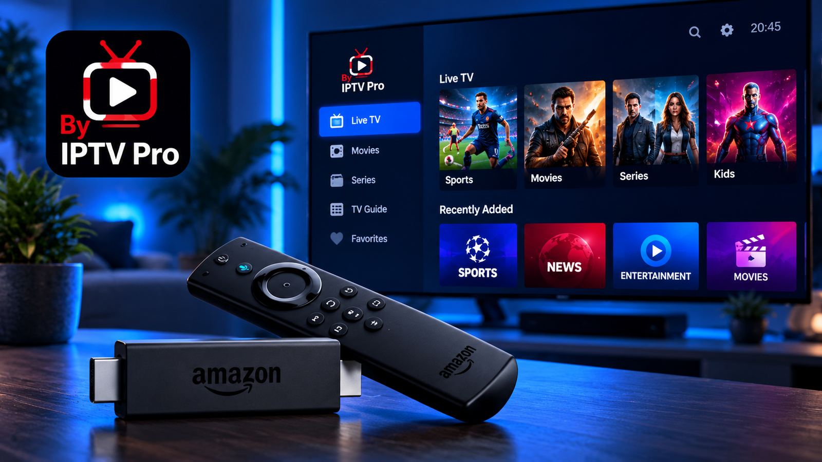 By IPTV Pro M3U playlist kurulumu ve kullanım ekranı