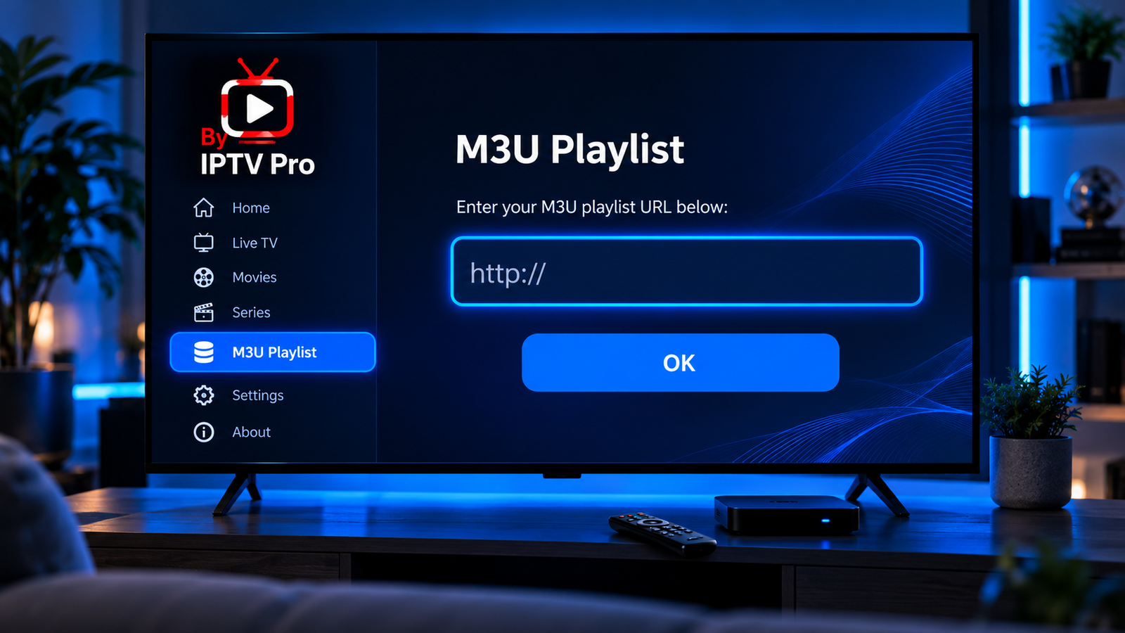 By IPTV Pro Android TV player ve kumanda kullanımı
