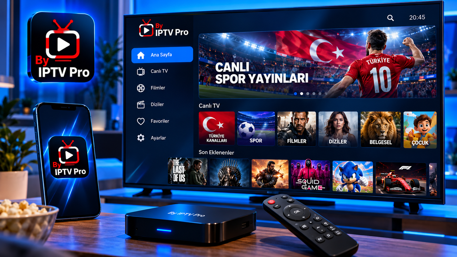 By IPTV Pro APK canlı spor yayını player kullanımı